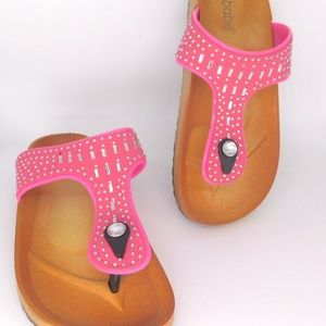 Pink Bejewled Sandals